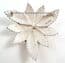Vintage Large Silver Tone Leaf And Flower Modernist Design Brooch