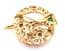 Vintage Large Sol D'or Faux Gem Set Scottish Celtic Penannular Design Brooch