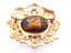 Vintage Large Sphinx Ornate Design Porphyry Glass Set Brooch