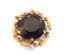 Vintage Large Sphinx Scottish Style Thistle Flower And Porphyry Glass Brooch