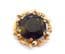 Vintage Large Sphinx Scottish Style Thistle Flower And Porphyry Glass Brooch