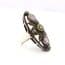 Vintage Large Sterling Silver Marcasite, Amethyst And Peridot Statement Design Dress Ring