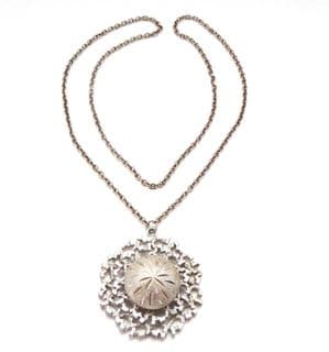 Vintage Large Textured Brutalist Style Raised Geometric Design