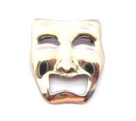Vintage Large Tragedy Theatre Mask Design Statement Brooch