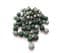 Vintage Layered Grey Green Faux Pearl Cascade Design Dropper Style Brooch