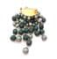 Vintage Layered Grey Green Faux Pearl Cascade Design Dropper Style Brooch