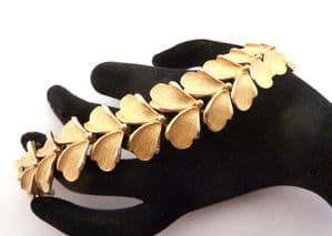 Vintage Leaf Design Naturalistic Panel Style Bracelet By Sphinx