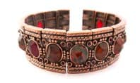 Vintage Liz Claiborne Jasper Detailed Adjustable Boho Style Cuff Bracelet