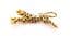Vintage Long Leaping Leopard Big Cat Design Brooch