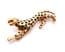 Vintage Long Leopard Big Cat Design Brooch