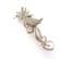 Vintage Long Marcasite Set Abstract Parrot Style Bird Design Brooch