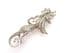 Vintage Long Marcasite Set Abstract Parrot Style Bird Design Brooch