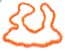 Vintage Long Rope Length Faux Branch Coral Plastic Beaded Necklace
