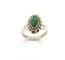 Vintage Malachite And Sterling Silver Boho Style Ring, UK Size N