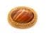 Vintage Marbled Caramel Art Glass Large Oval Shape Modernist Design Brooch By Sphinx