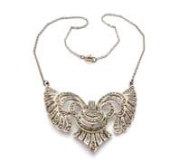 Vintage Marcasite Set Abstract Ornate Design Choker Necklace