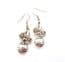 Vintage MasJ Silver Plated Pewter Strawberry And Flower Drop Design Earrings