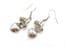 Vintage MasJ Silver Plated Pewter Strawberry And Flower Drop Design Earrings