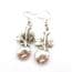 Vintage MasJ Silver Plated Pewter Strawberry And Flower Drop Design Earrings