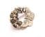 Vintage MASJ Silver Scenes Butterfly And Flower Pewter Brooch