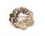 Vintage MASJ Silver Scenes Butterfly And Flower Pewter Brooch