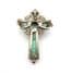 Vintage Miracle Celtic Cross Design Faux Turquoise Set Brooch