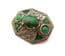 Vintage Miracle Celtic Dragon Design Green Faux Gem Set Brooch