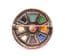 Vintage Miracle Celtic Scottish Style Shield Brooch With Faux Gemstone Detailing