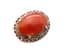 Vintage Miracle Faux Carnelian Cabochon Set Scottish Celtic Design Brooch