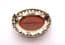 Vintage Miracle Faux Carnelian Cabochon Set Scottish Celtic Design Brooch