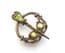Vintage Miracle Faux Connemara Marble Set Celtic Penannular Style Brooch