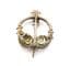 Vintage Miracle Faux Connemara Marble Set Celtic Penannular Style Brooch