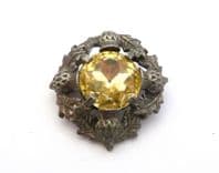 Vintage Miracle Faux Gem Set Scottish Thistle Style Brooch