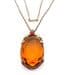 Vintage Miracle Large Celtic Style Faux Cairngorm, Carnelian And Agate Statement Design Necklace