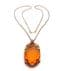 Vintage Miracle Large Celtic Style Faux Cairngorm, Carnelian And Agate Statement Design Necklace