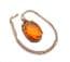 Vintage Miracle Large Celtic Style Faux Cairngorm, Carnelian And Agate Statement Design Necklace