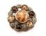 Vintage Miracle Large Saxon Style Faux Gem Set Statement Design Brooch