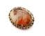 Vintage Miracle Marbled Agate Cabochon Set Scottish Celtic Design Brooch