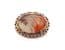 Vintage Miracle Marbled Agate Cabochon Set Scottish Celtic Design Brooch