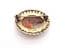 Vintage Miracle Marbled Agate Cabochon Set Scottish Celtic Design Brooch