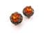 Vintage Miracle Medieval Style Tudor Rose And Amber Coloured Glass Clip On Earrings
