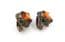 Vintage Miracle Medieval Style Tudor Rose And Amber Coloured Glass Clip On Earrings