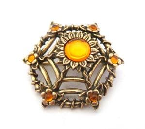 Vintage Miracle Naturalistic Flower Design Brooch