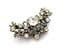 Vintage Miracle Rare Rhinestone Set Crescent Shaped Victorian Revival Style Mid Century Brooch
