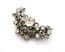 Vintage Miracle Rare Rhinestone Set Crescent Shaped Victorian Revival Style Mid Century Brooch