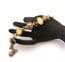 Vintage Miracle Scottish Celtic Style Faux Agate Glass Cabochon  Set Adjustable Length Bracelet