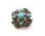 Vintage Miracle Scottish Celtic Style Faux Turquoise Gemstone Brooch
