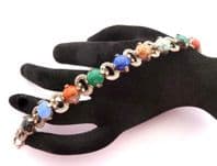 Vintage Miracle Scottish Celtic Style Mock Gemstone Set Bracelet