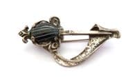 Vintage Miracle Scottish Celtic Style Sword and Sash Design Brooch