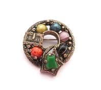 Vintage Miracle Scottish Garter Style Brooch